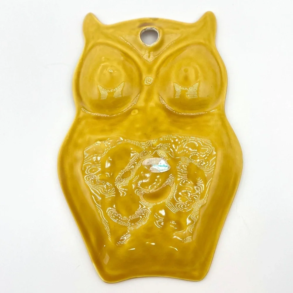 Vintage Florida Souvenir Owl Spoon Rest Oranges‎ Ceramic Trivet Wall Art 4